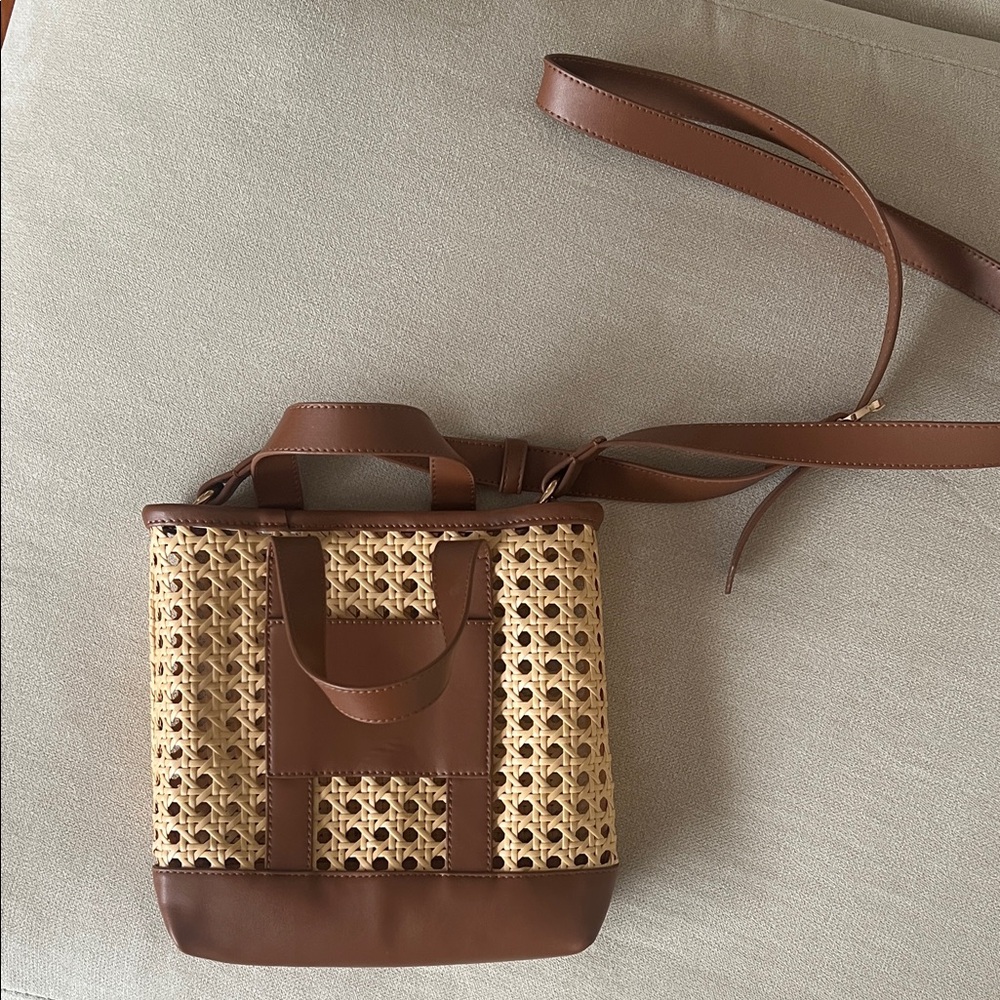 J. Crew Brown and Tan Crossbody Bag
